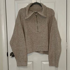 H&M • Wool Blend Quarter Zip Sweater